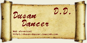 Dušan Dancer vizit kartica